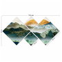 Wallity Cuadro Decorativo de MDF Multicolor (4 Piezas)